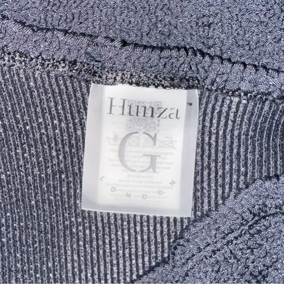 Hunza G Nancy Swimsuit Black One Shoulder Bikini Crinkle Noir Bodysuit Rare - Picture 4 of 16